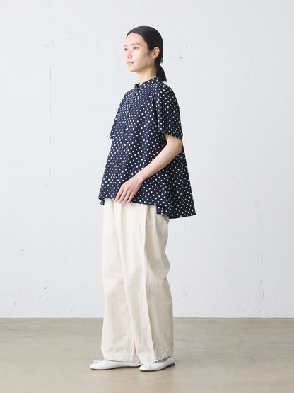 half slv dots A line shirt