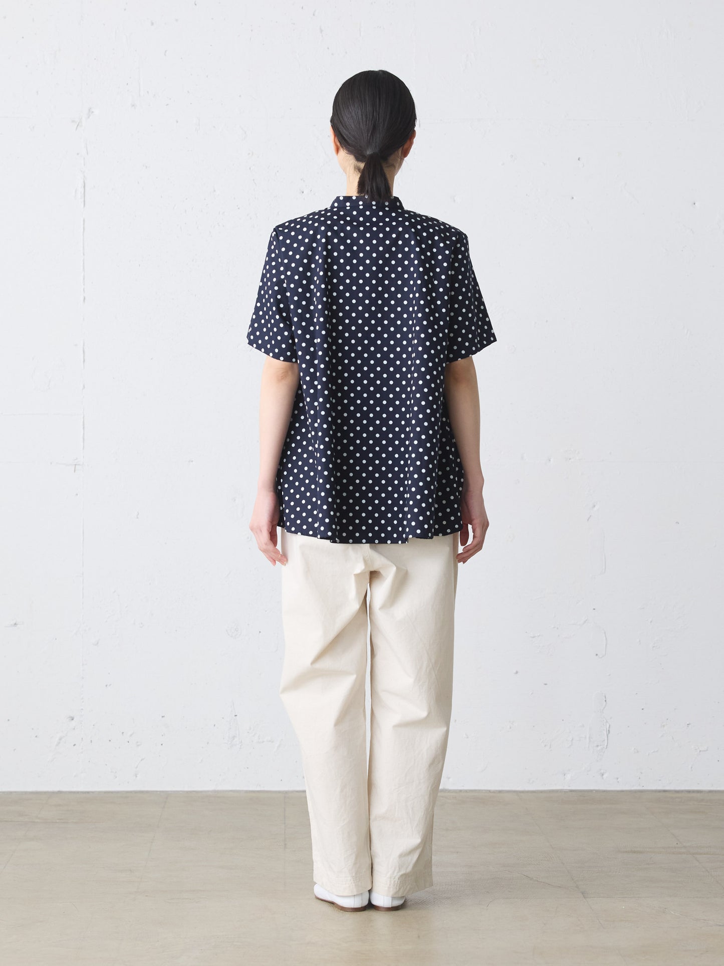 half slv dots A line shirt