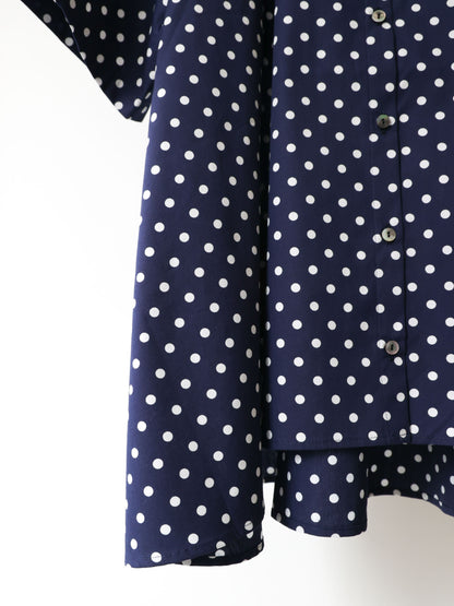 half slv dots A line shirt
