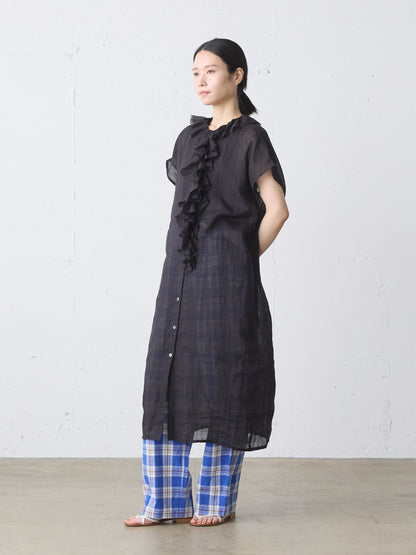 ramie ruffle one-piece