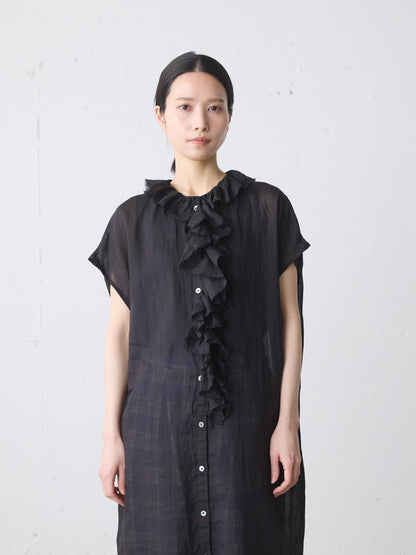 ramie ruffle one-piece