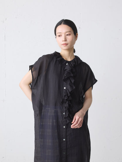 ramie ruffle one-piece