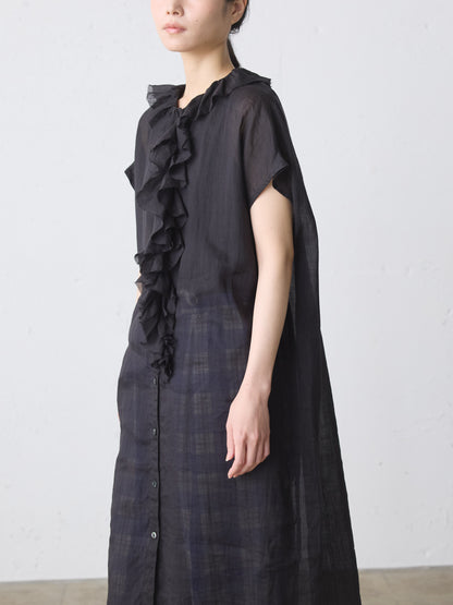 ramie ruffle one-piece
