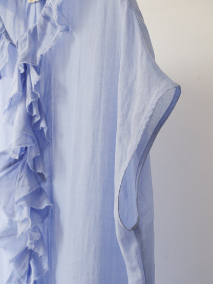 ramie ruffle one-piece