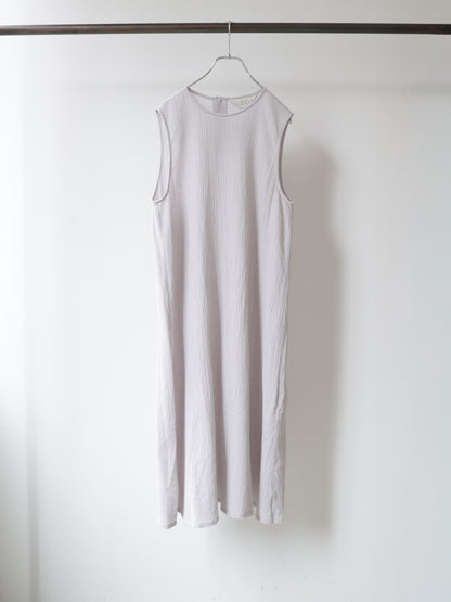 striped crepe nosleeve one-piece