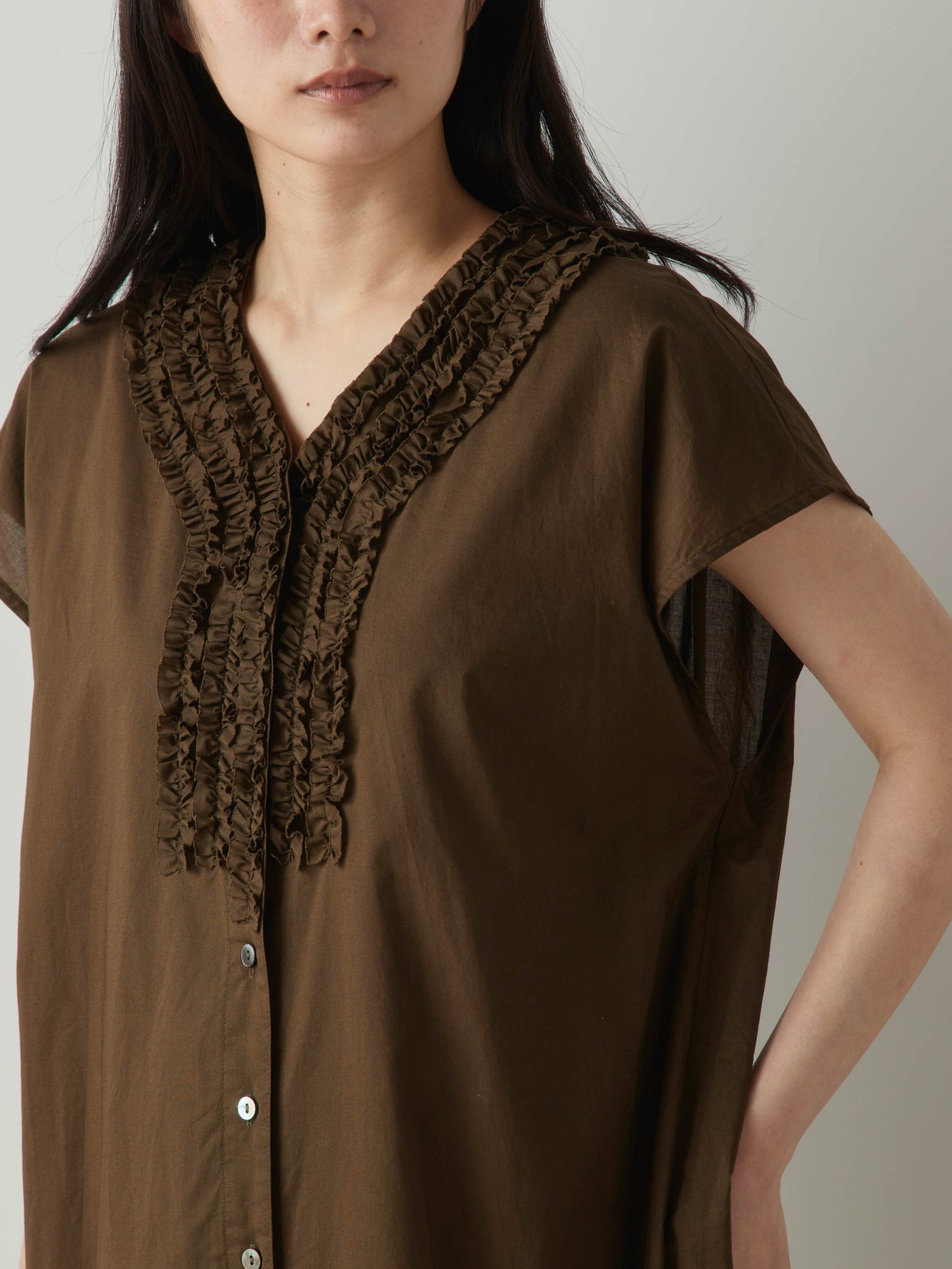 front frill one-piece