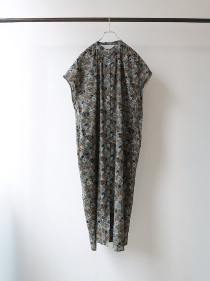 flower print shirt one-piece