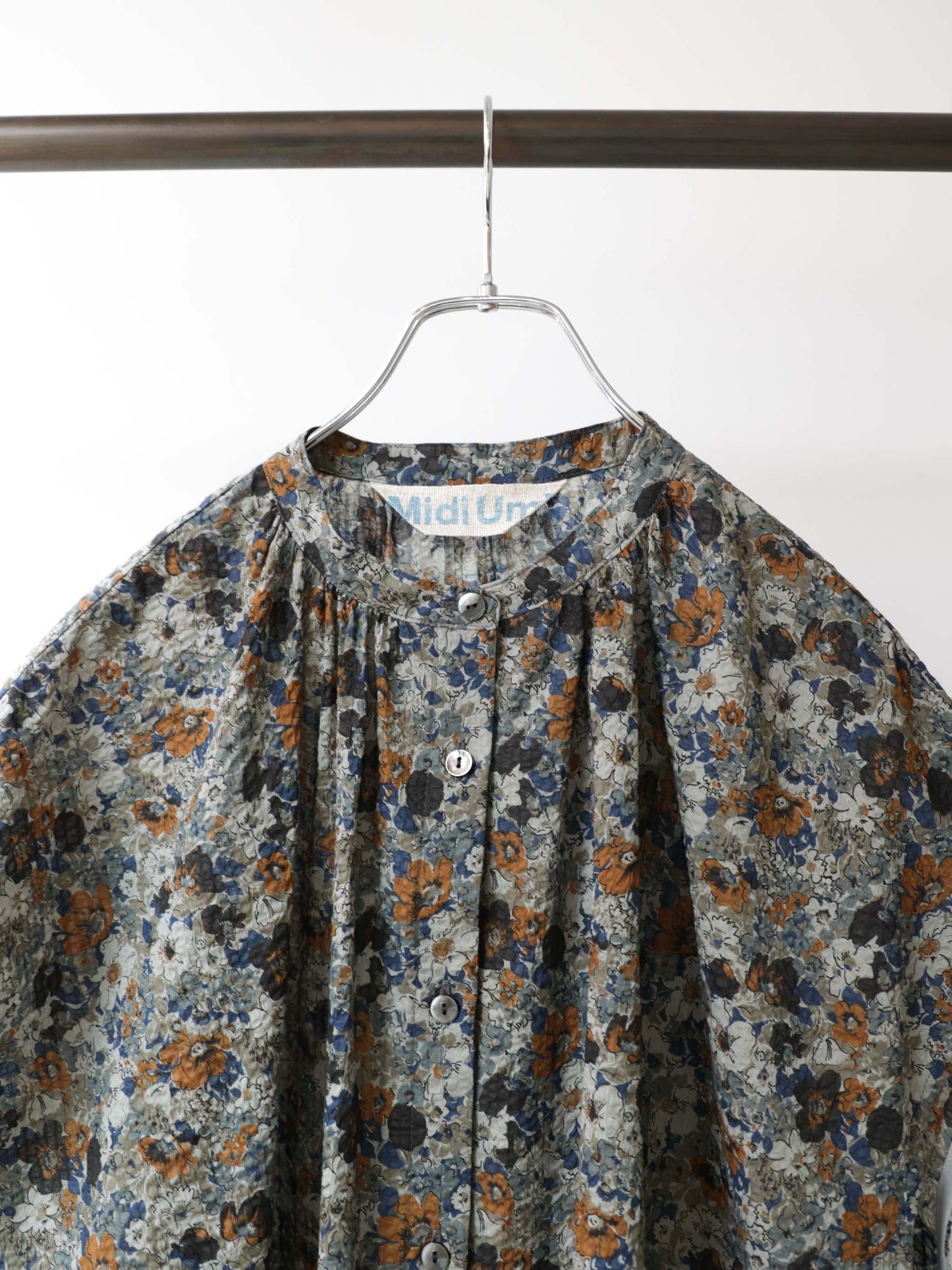 flower print shirt one-piece