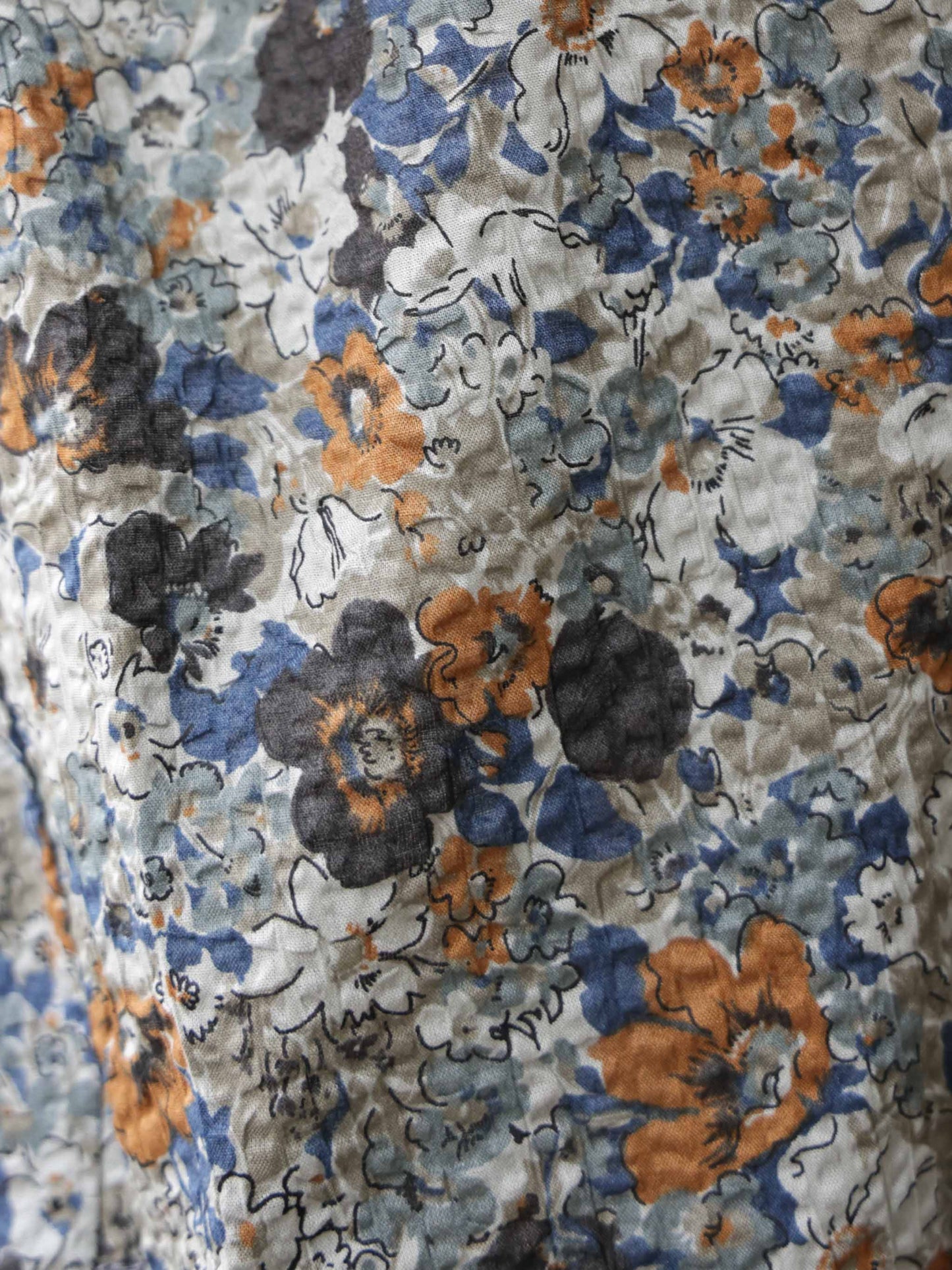 flower print shirt one-piece