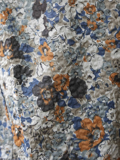 flower print shirt one-piece
