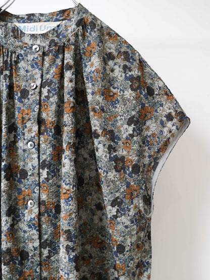 flower print shirt one-piece