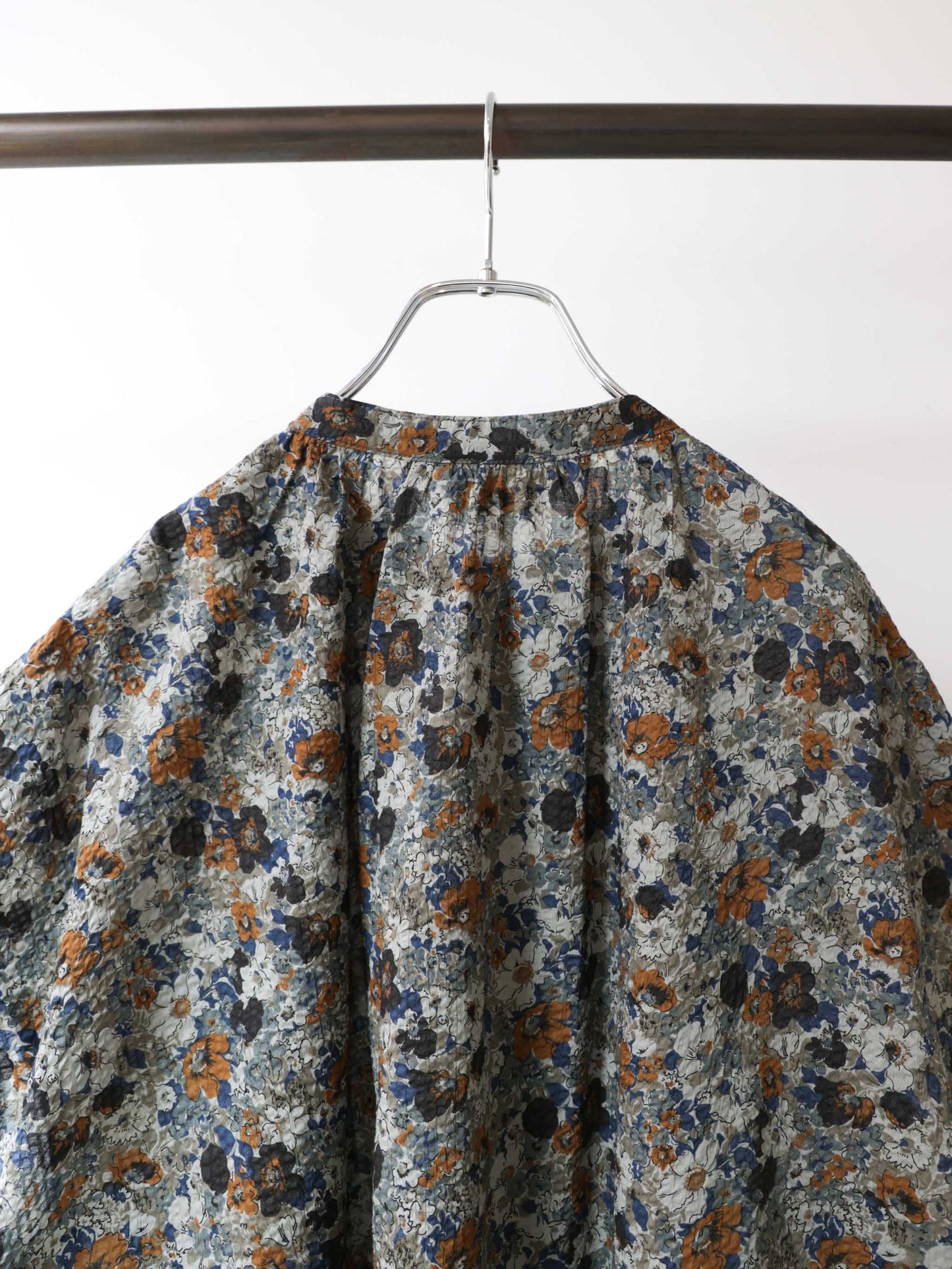 flower print shirt one-piece