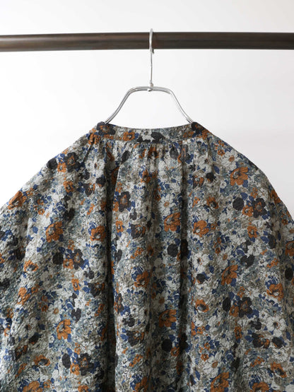 flower print shirt one-piece