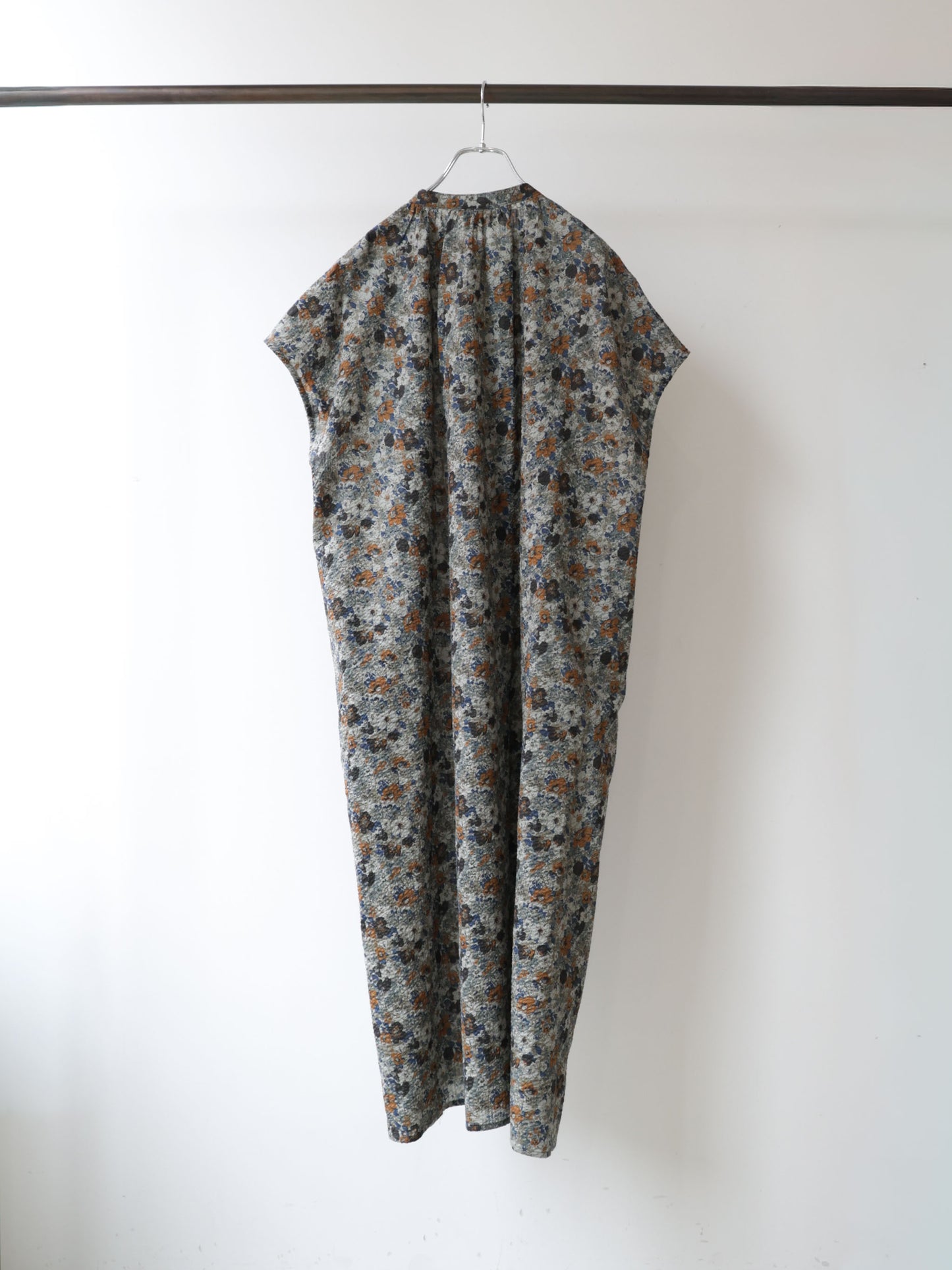 flower print shirt one-piece