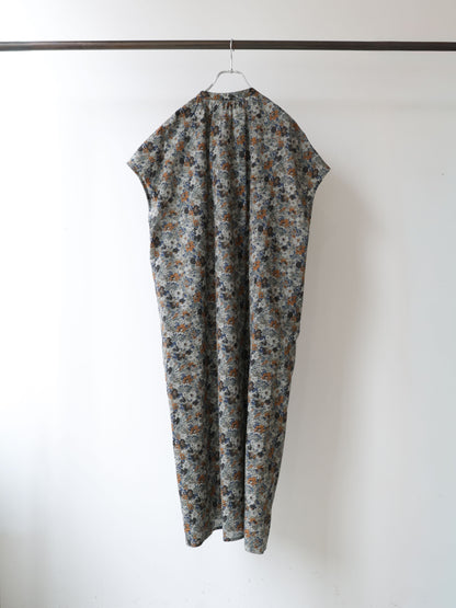 flower print shirt one-piece