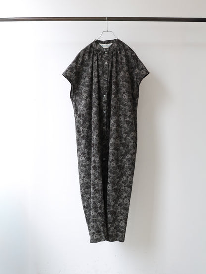 flower print shirt one-piece
