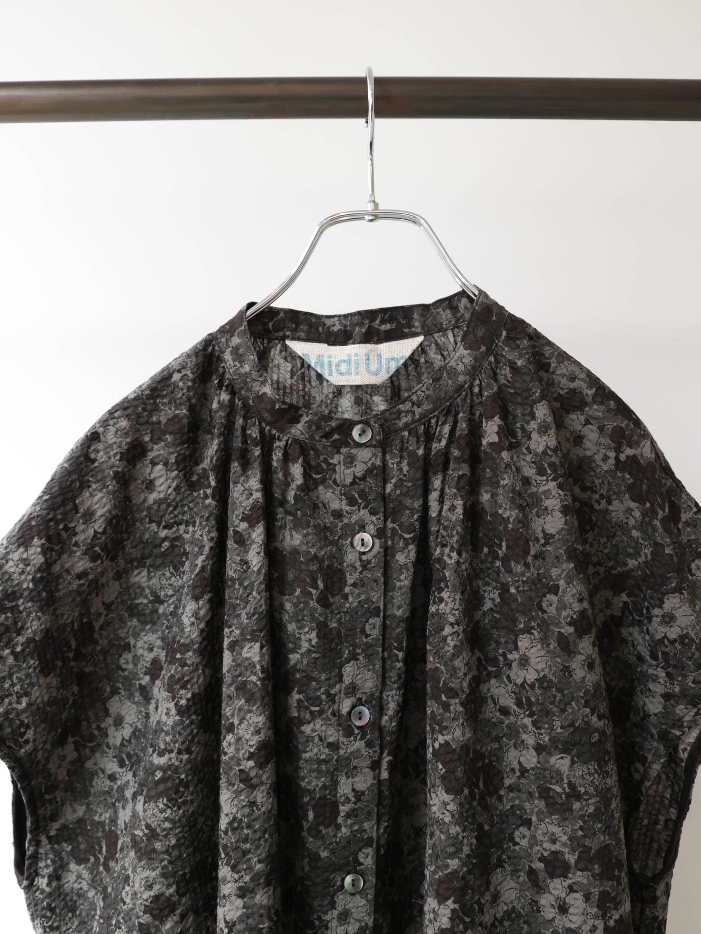 flower print shirt one-piece