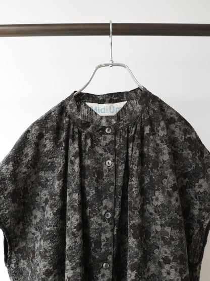 flower print shirt one-piece