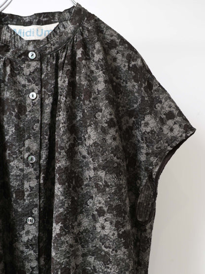 flower print shirt one-piece