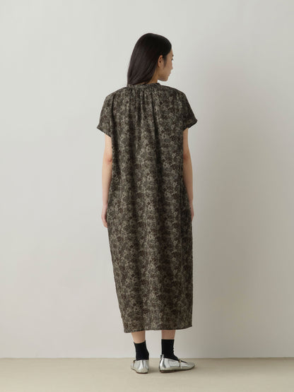 flower print shirt one-piece