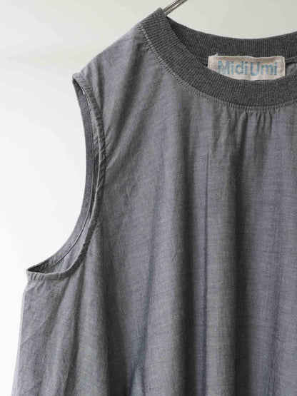 chambray nosleeve plenty one-piece