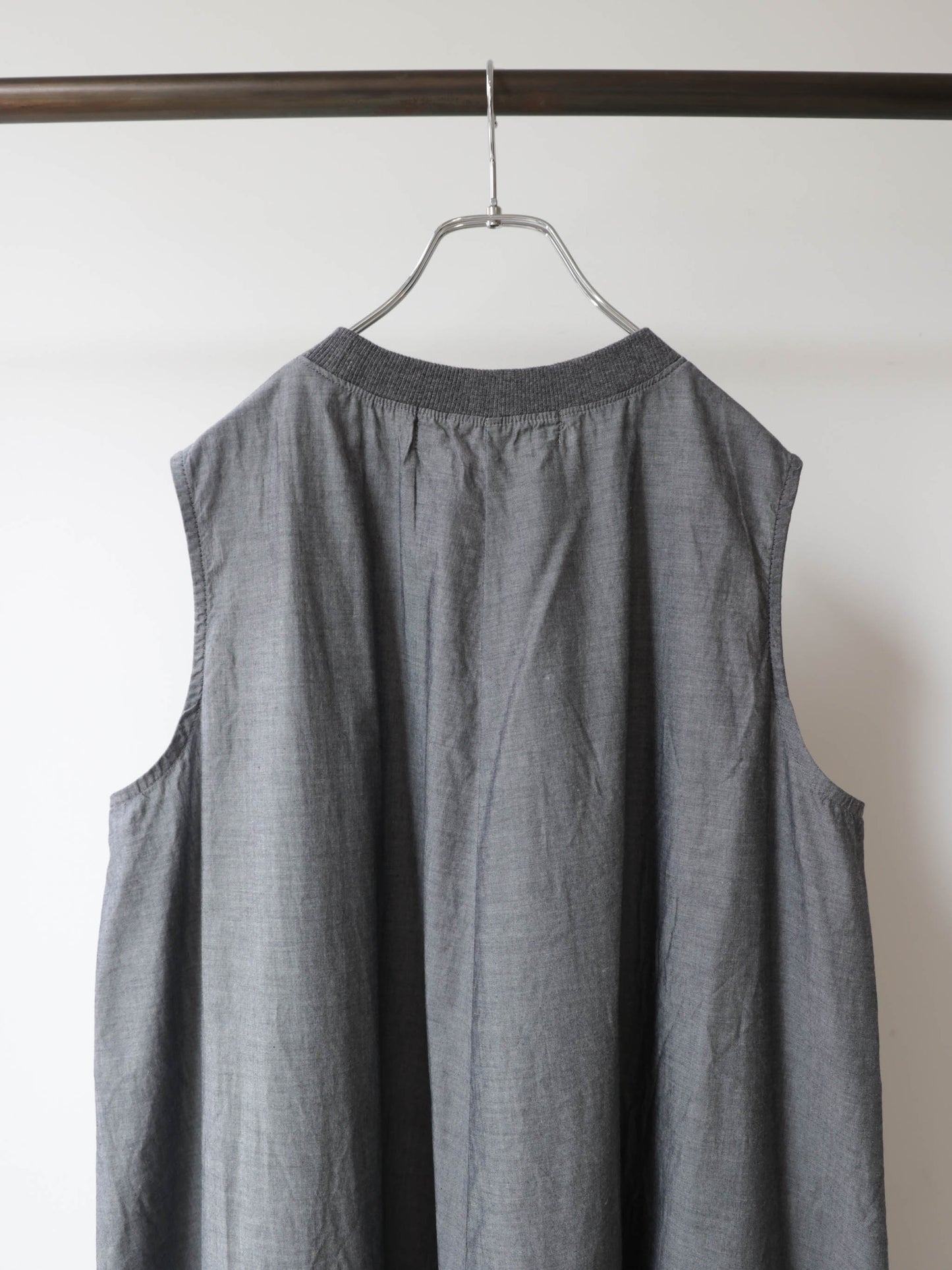 chambray nosleeve plenty one-piece