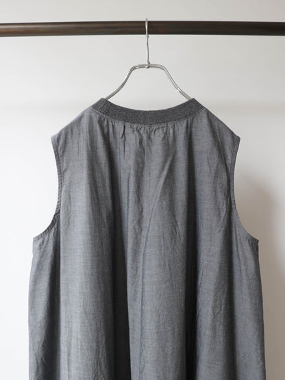 chambray nosleeve plenty one-piece