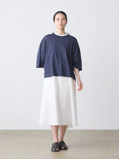 half slv A line shirt one-piece