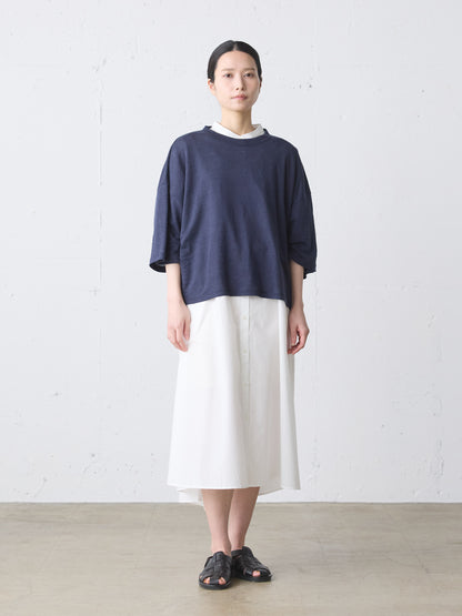 half slv A line shirt one-piece