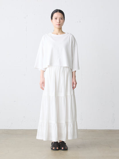 hem lace tiered skirt
