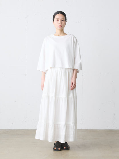 hem lace tiered skirt