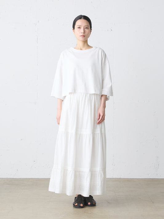hem lace tiered skirt