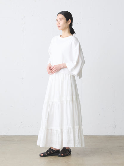 hem lace tiered skirt