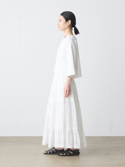 hem lace tiered skirt