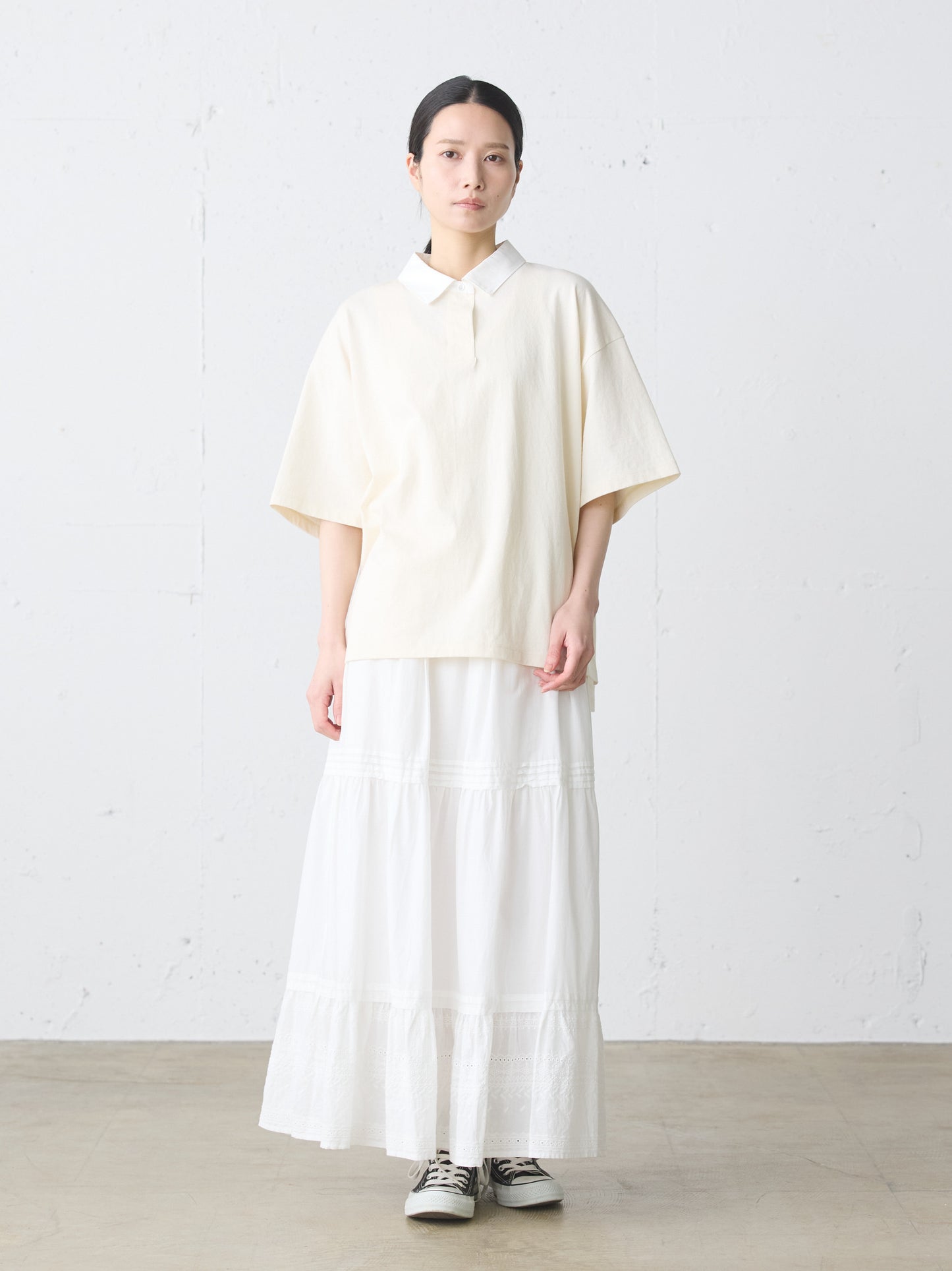 hem lace tiered skirt