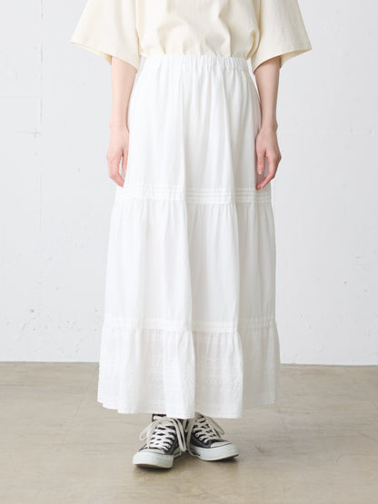 hem lace tiered skirt