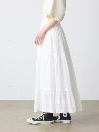 hem lace tiered skirt