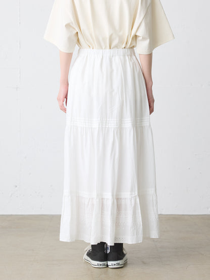 hem lace tiered skirt