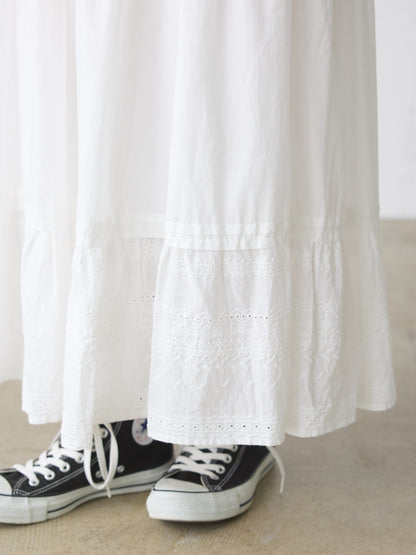 hem lace tiered skirt