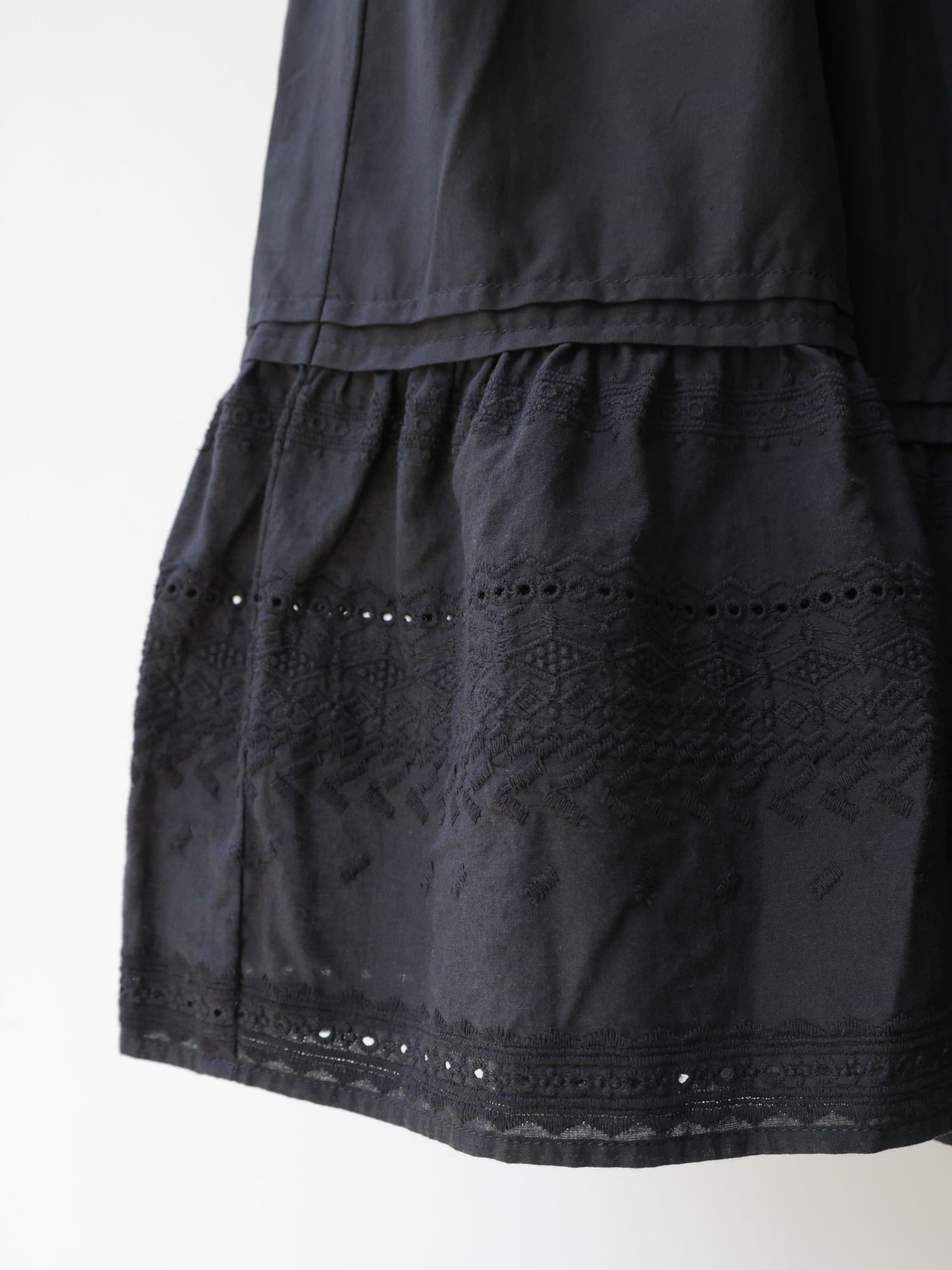 hem lace tiered skirt