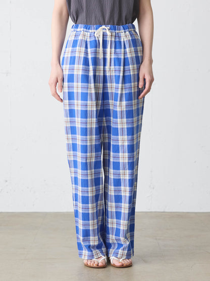 check straight easy pants