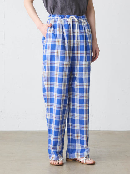 check straight easy pants