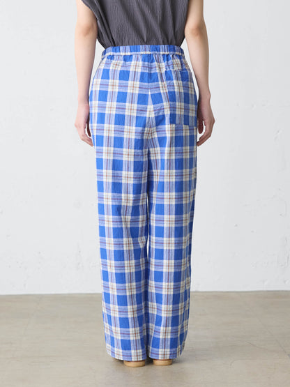 check straight easy pants