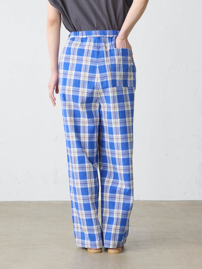 check straight easy pants