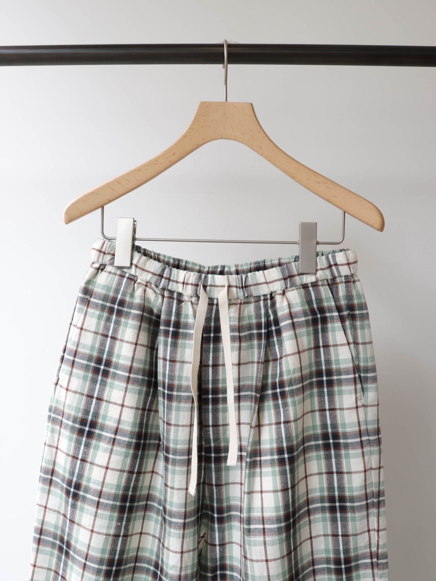 check straight easy pants