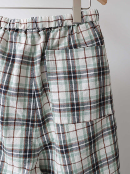 check straight easy pants