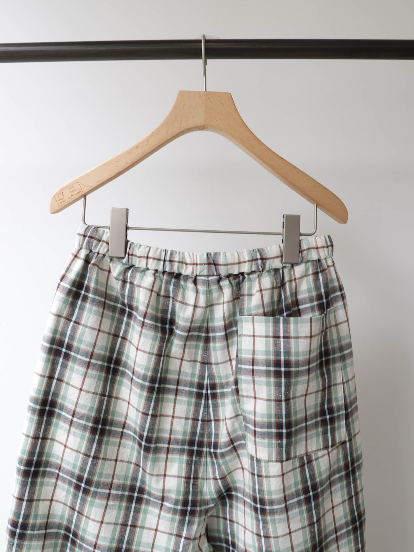 check straight easy pants