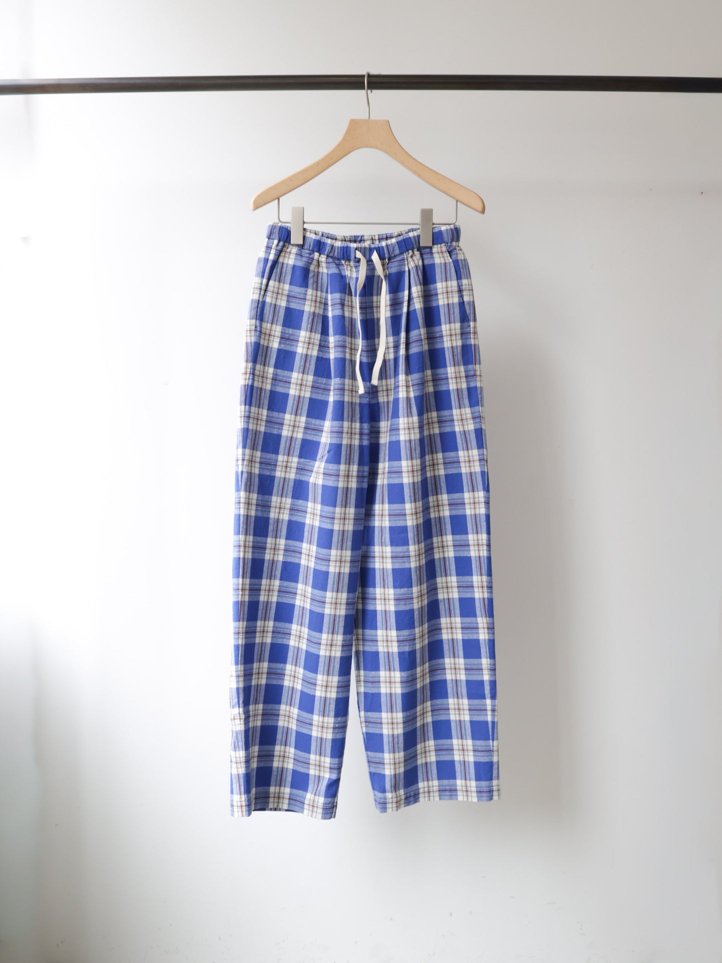 check straight easy pants