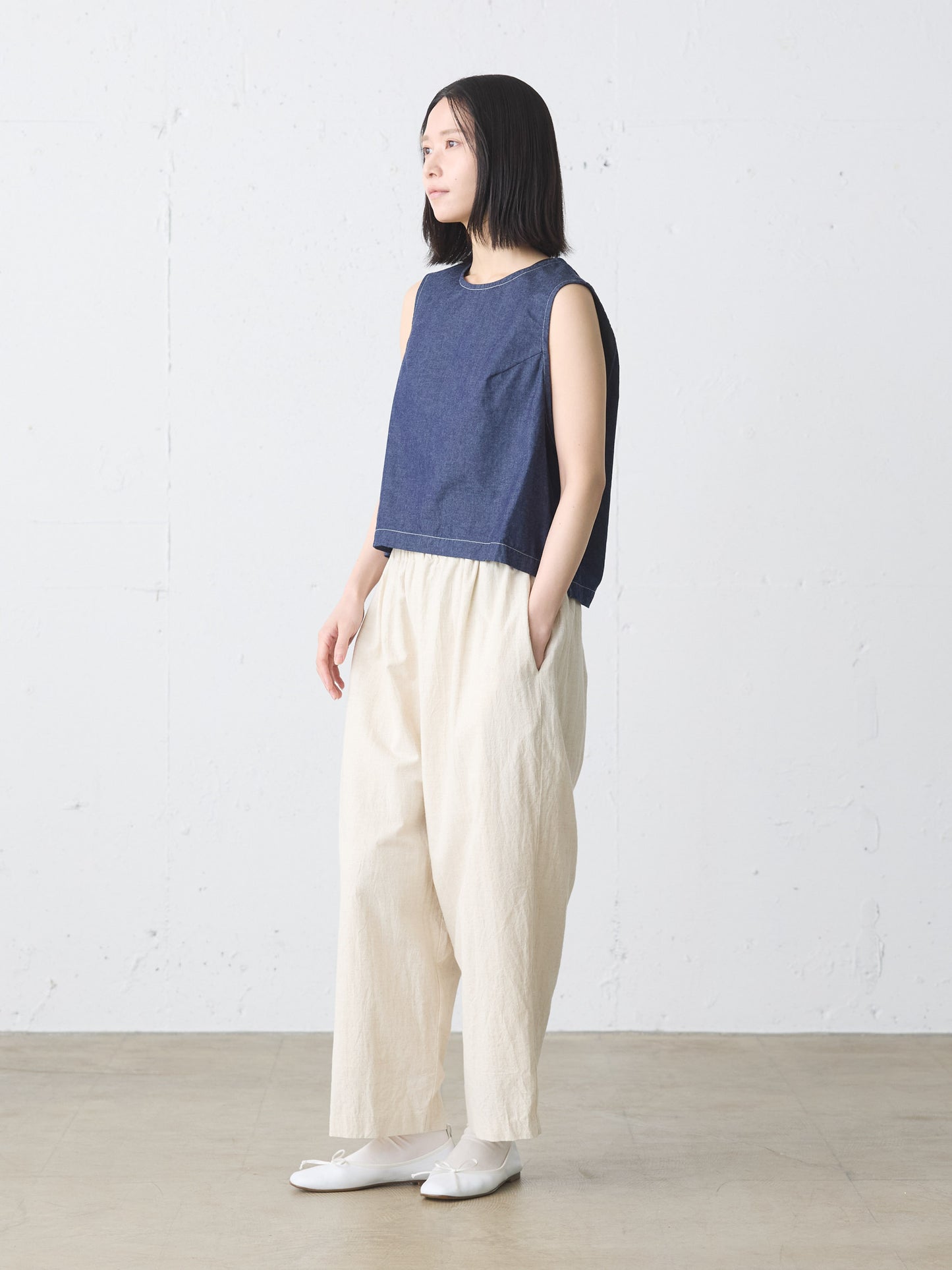 cotton linen light easy pants