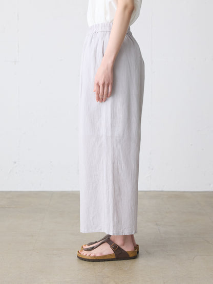 striped crepe wide easy pants